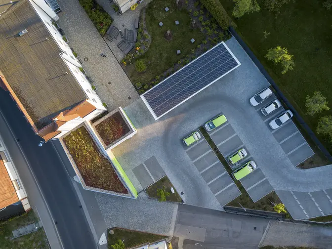 WHG.Photovoltaik auf dem Carport Dorfstraße 9