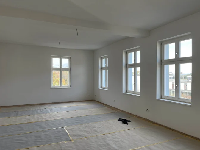 Wohnzimmer während Sanierung