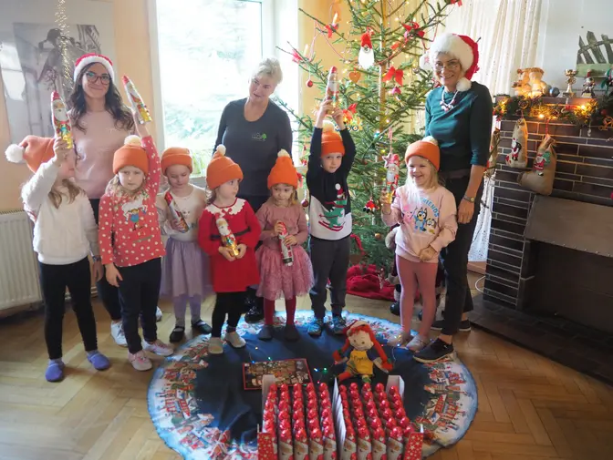 schokoladige WHG.Weihnachtsgrüße an die Kita Villa Kunterbunt